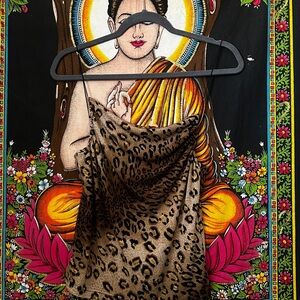 XOXO Leopard Print Satin Cami Top - Brown/Black